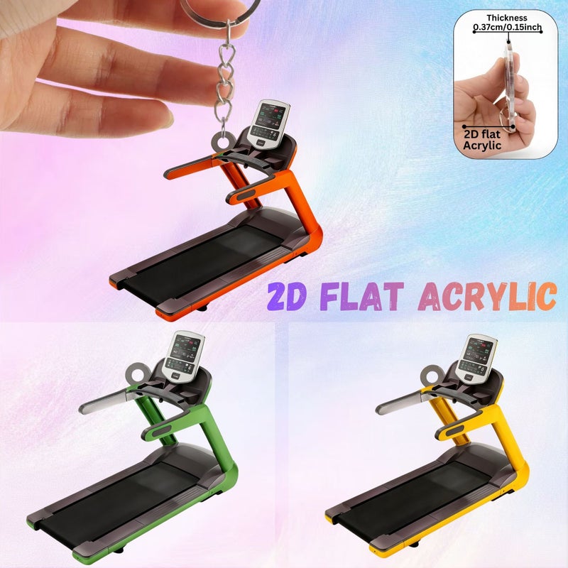 2D Flat 3pcs A ChristmasTreadmill Theme Acrylic Keychain Suitable For Backpack And Key Decoration Holiday Party Favor Perfect Gift For Creative Keychain Enthusiasts Back To School Christmas - Image 1