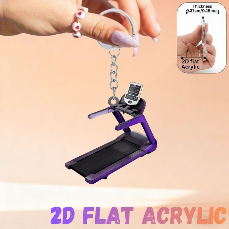 2D Flat 3pcs A ChristmasTreadmill Theme Acrylic Keychain Suitable For Backpack And Key Decoration Holiday Party Favor Perfect Gift For Creative Keychain Enthusiasts Back To School Christmas - Image 4