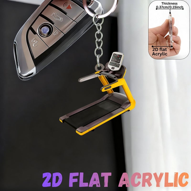 2D Flat 3pcs A ChristmasTreadmill Theme Acrylic Keychain Suitable For Backpack And Key Decoration Holiday Party Favor Perfect Gift For Creative Keychain Enthusiasts Back To School Christmas - Image 5