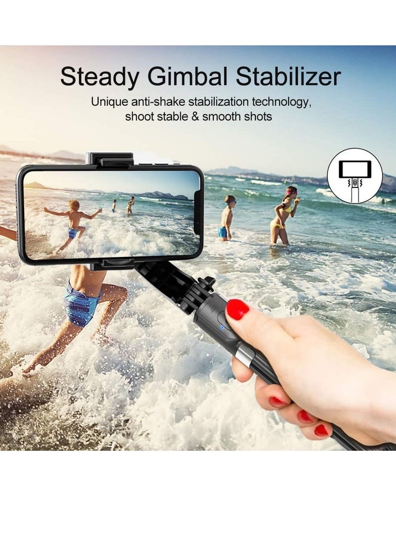 Selfie Stick Gimbal Stabilizer, 360° Rotation Tripod with Wireless Remote, Portable Phone Holder, Auto Balance 1-Axis Gimbal for Smartphones Tiktok Vlog Youtuber Live Video Record - Image 2