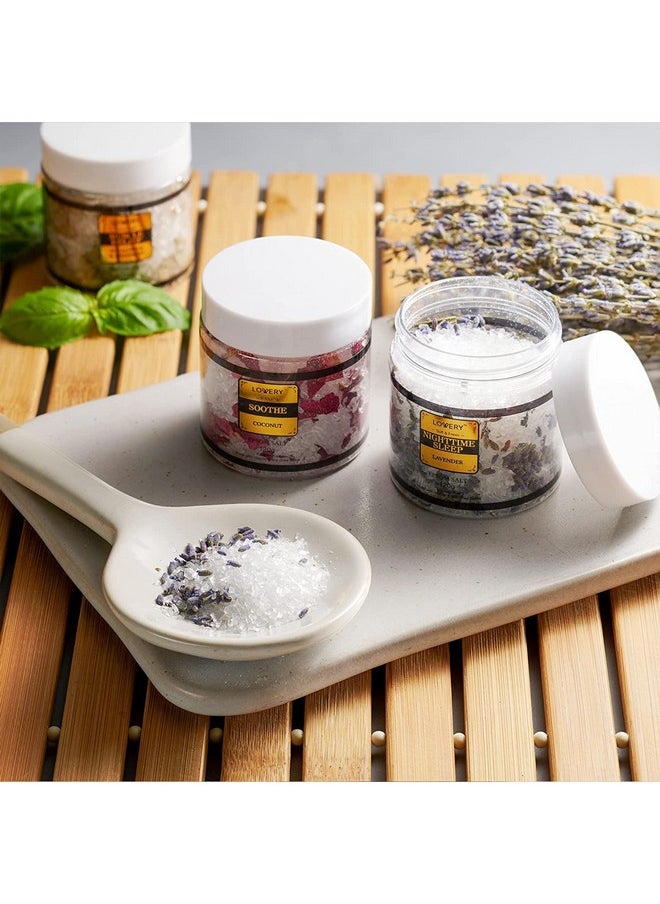 LOVERY - Epsom Bath Salts Gift Set Relaxing Spa Salt With Essential Oils Bubble Bath Soakslavender Eucalyptus Spearmint Lemon Basil Coconut Tea Tree Honey Almond Epsom Salt Self Care Gifts For Women - Image 1