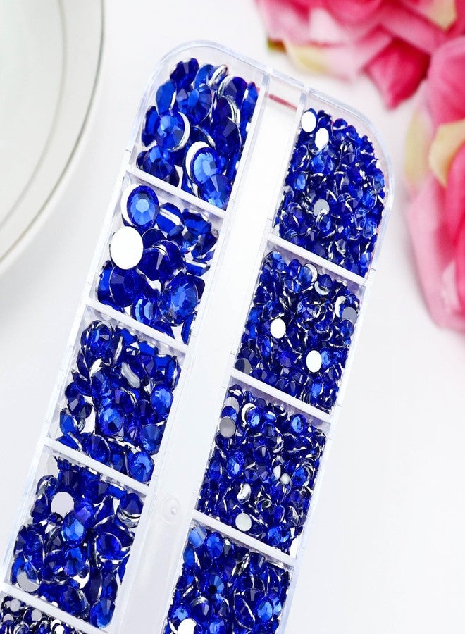 Towenm B7000 Clear Glue with 4000PCS Dark Blue Rhinestones for Crafts Clothing Fabric Shoes, Glue Fix Flatback Gems for Nails Face Jewelry, Mixed 5 Sizes 2mm 3mm 4mm 5mm 6mm Diamond Bejeweled Kit - Image 2