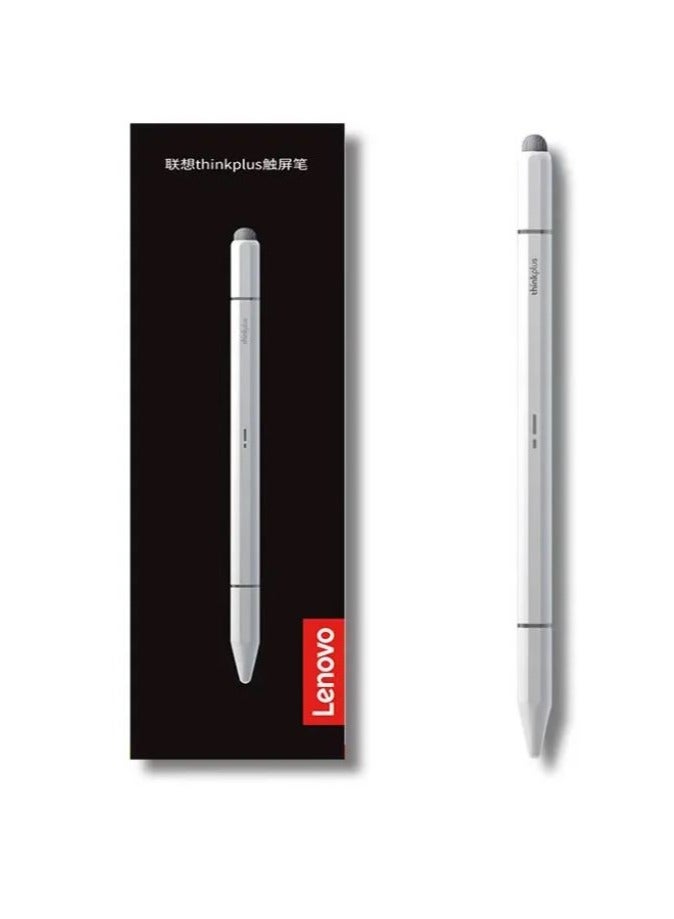 Lenovo ThinkPlus BP28 3-in-1 Universal Magnetic Touchscreen Pen | Accurate Writing & Lag-Free Touch for iPads, Tablets, Phones | No Battery Needed | Durable Aluminum Alloy Design - White - Image 1