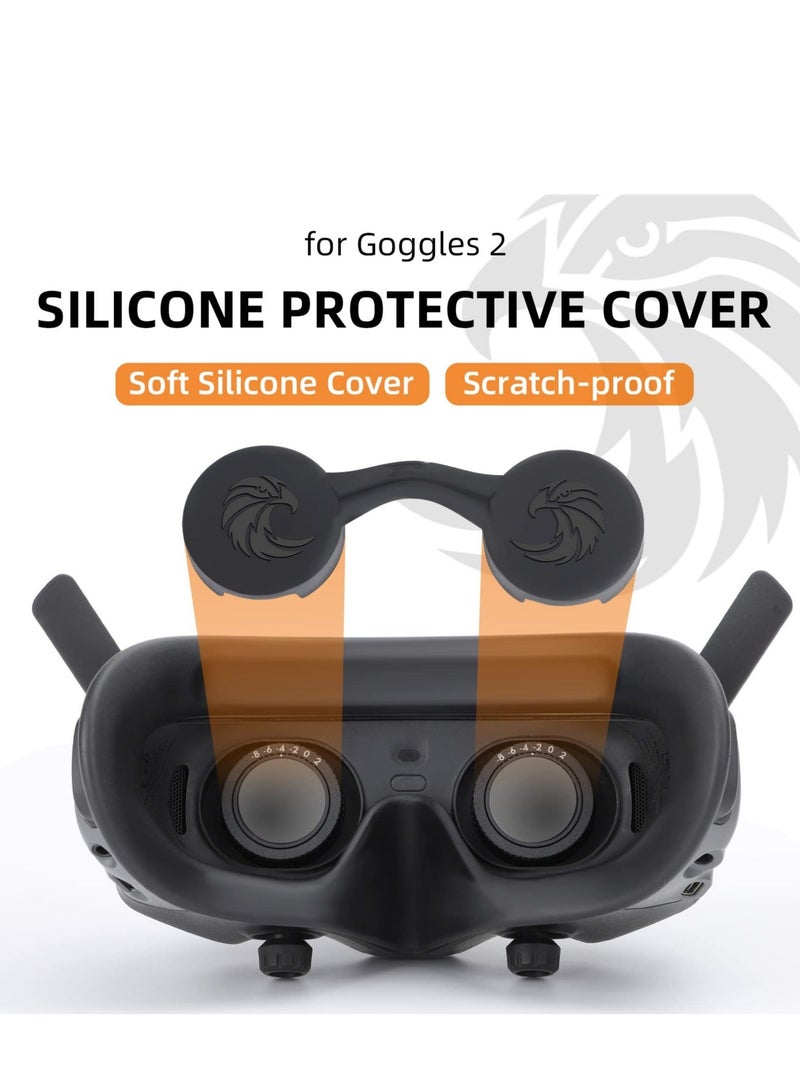 Captaintech Protective Cover for DJI Avata Goggles 2 Lens Protector Accessories, Eye Mask Silicone Case Protector for DJI Goggles V2 FPV Drone Accessories Flight Glasses - Image 2