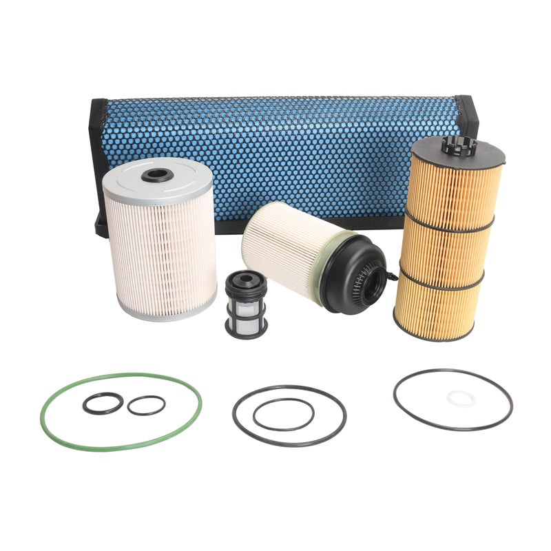 JAVOUKA Filter Kit including Oil FilterAir Filter Fuel Water SeparatorFWS and Fuel Filter ElementFits for Freightliner Cascadia DD Series DD13 DD15 DD16 engines OE AF27879 FS19915 PF9908 P551005