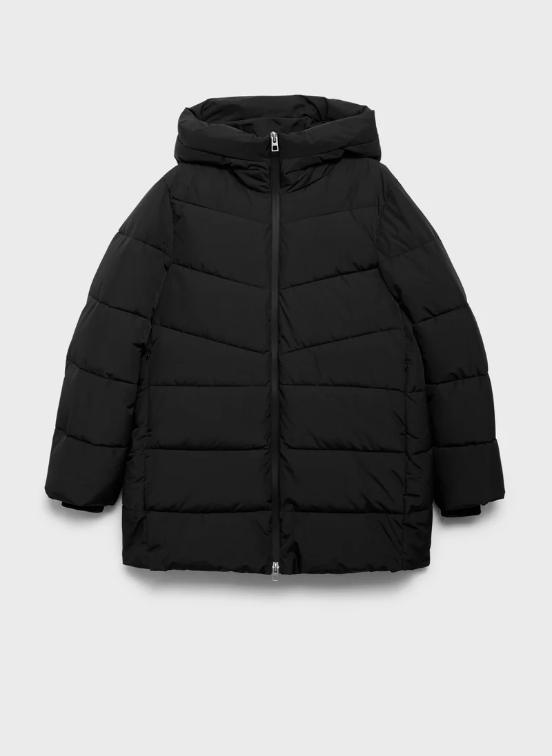 MANGO  Hood puffer coat for Women | Best Price UAE