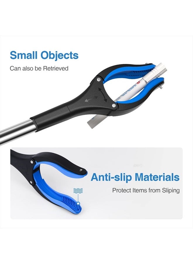 Xth-Nth 2-Pack Grabber Reacher Tool,32 Inch Extra Long Steel Foldable Pick Up Stick with Strong Grip Magnetic,360°Rotating Anti-Slip Jaw,Trash Claw Grabber Tool,Hand Grabber for Reaching,Arm Extension  - Image 3