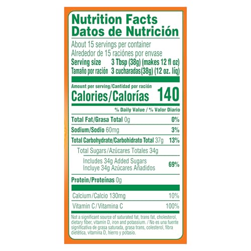 Tang Orange Sweetened Powdered Drink Mix 1 Count 20 oz Canister - Image 2