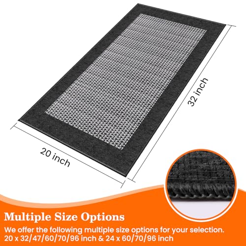 StepRite Kitchen Rugs, Kitchen Mats for Floor, 32"x20" Non-Slip Machine-Washable Kitchen Throw Rug, Absorbent Kitchen Runner Rugs Office, Kitchen Sink Standing Desk Mat, Kitchen Decor Carpet, Black - Image 2