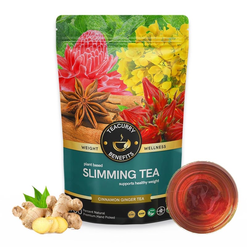 TEACURRY Slimming Spearmint Tea-Helps With Weight Managerment, Tummy And Ageing (10 Tea Bags),100 Grams - Image 1