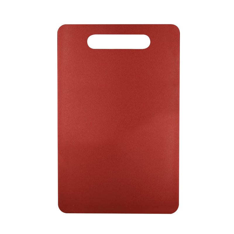 Fotouzy Plastic Utility Cutting Board with Handles Food Safe PP Material BPA Free Dishwasher Safe Thick Chopping Board Large Size Easy Grip Handle for Kitchen Red155 x 10