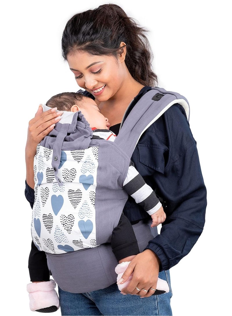 Luvlap Adore Baby Carrier with 2 carry positions, Baby carrier for 4 to 24 months baby, Breathable Skin friendly premium fabric, Adjustable Newborn to Toddler Carrier, Max weight upto 18 Kgs (Grey). - Image 1