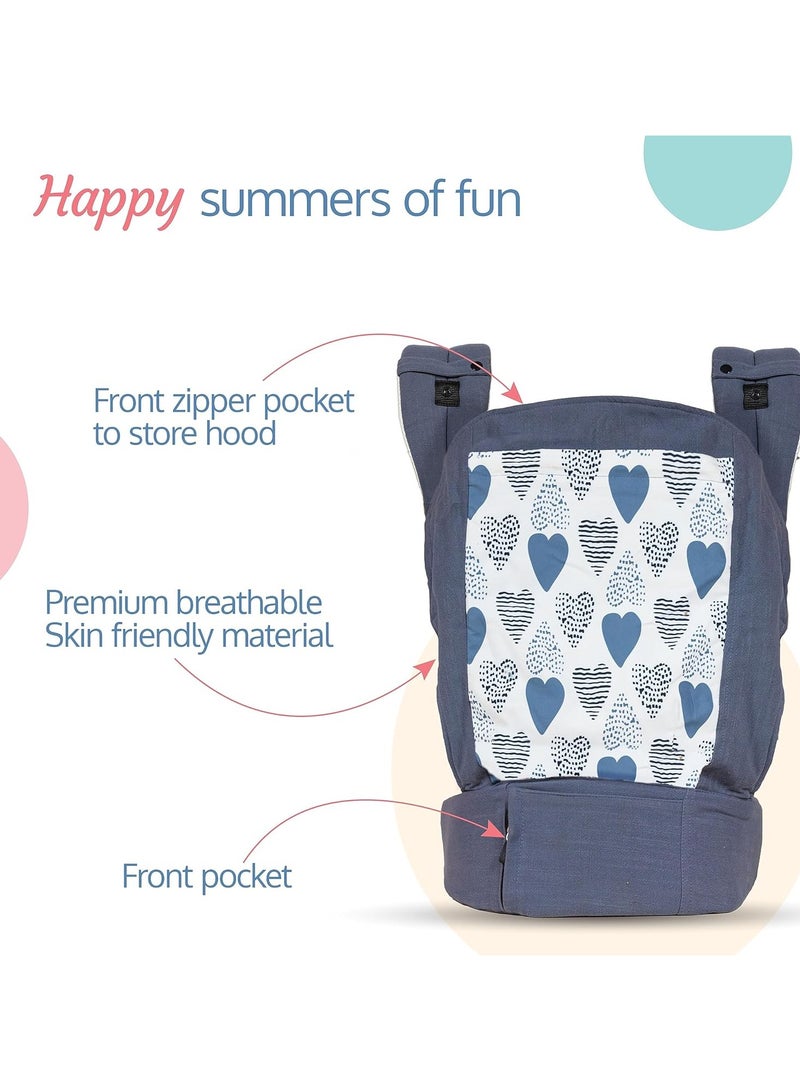Luvlap Adore Baby Carrier with 2 carry positions, Baby carrier for 4 to 24 months baby, Breathable Skin friendly premium fabric, Adjustable Newborn to Toddler Carrier, Max weight upto 18 Kgs (Grey). - Image 4