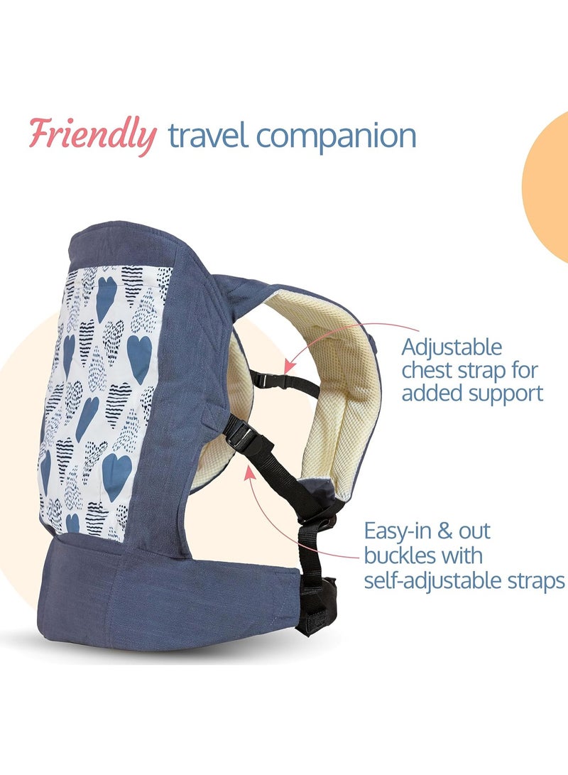 Luvlap Adore Baby Carrier with 2 carry positions, Baby carrier for 4 to 24 months baby, Breathable Skin friendly premium fabric, Adjustable Newborn to Toddler Carrier, Max weight upto 18 Kgs (Grey). - Image 5
