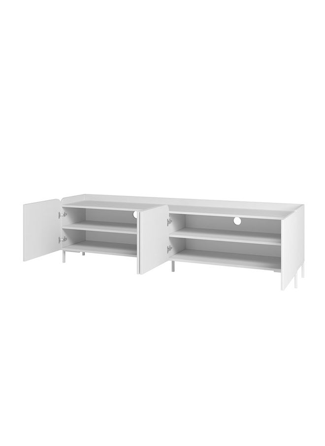 Home Box Wooden TV Table With Storage  - Mdp 15Mm Color White 180 x 38 x 50.5 cm  - Image 2