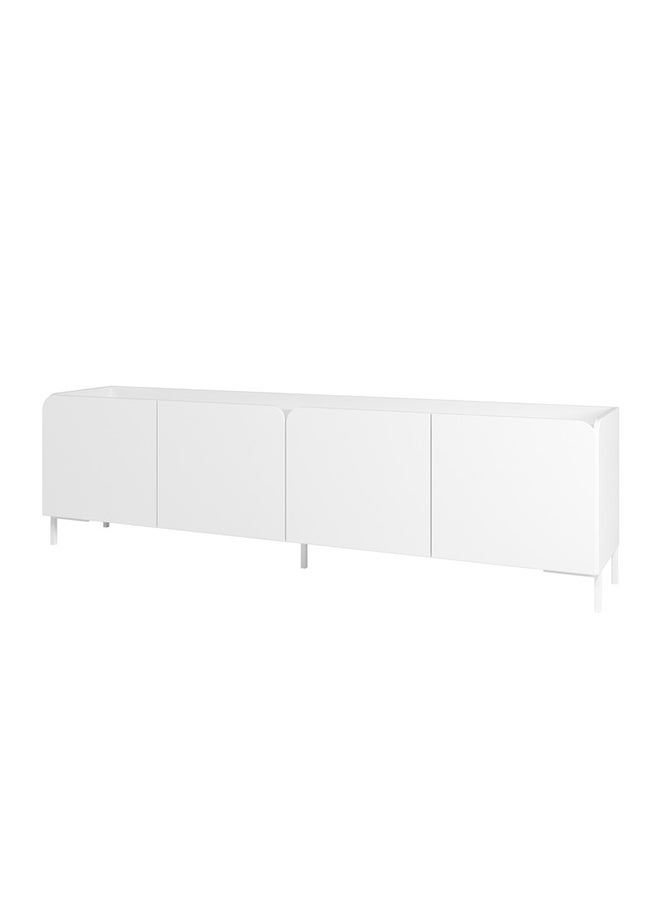 Home Box Wooden TV Table With Storage  - Mdp 15Mm Color White 180 x 38 x 50.5 cm  - Image 3