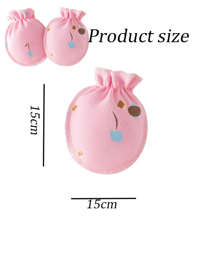 Vinnatsu Baby Mittens Newborn Baby Anti-Scratch Gloves Anti-scratch Face Gloves Elastic Adjustable Cotton Breathable Scratch-Resistant Gloves, Suitable For Boys And Girls 0-12 Months Pink - Image 3