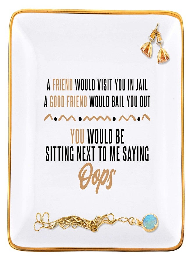RELISSA Funny Best Friend Birthday Gift - Friendship Jewelry Dish Trinket for BFF, Valentine's Day, Galentine's Gift - Image 1