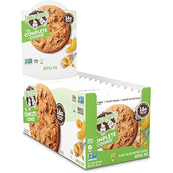 Lenny & Larry's The Complete Cookie, Apple Pie, 16g Plant Protein, Vegan, Non-GMO, 4 Ounce Cookie (Pack of 12) - Image 4