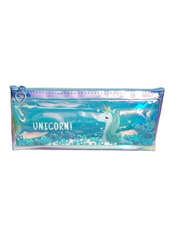 PARTEET Cute Water Glitter Pencil Pouch for Stationery and Makeup Accessories(1Pc)(Assorted Color) - Image 1