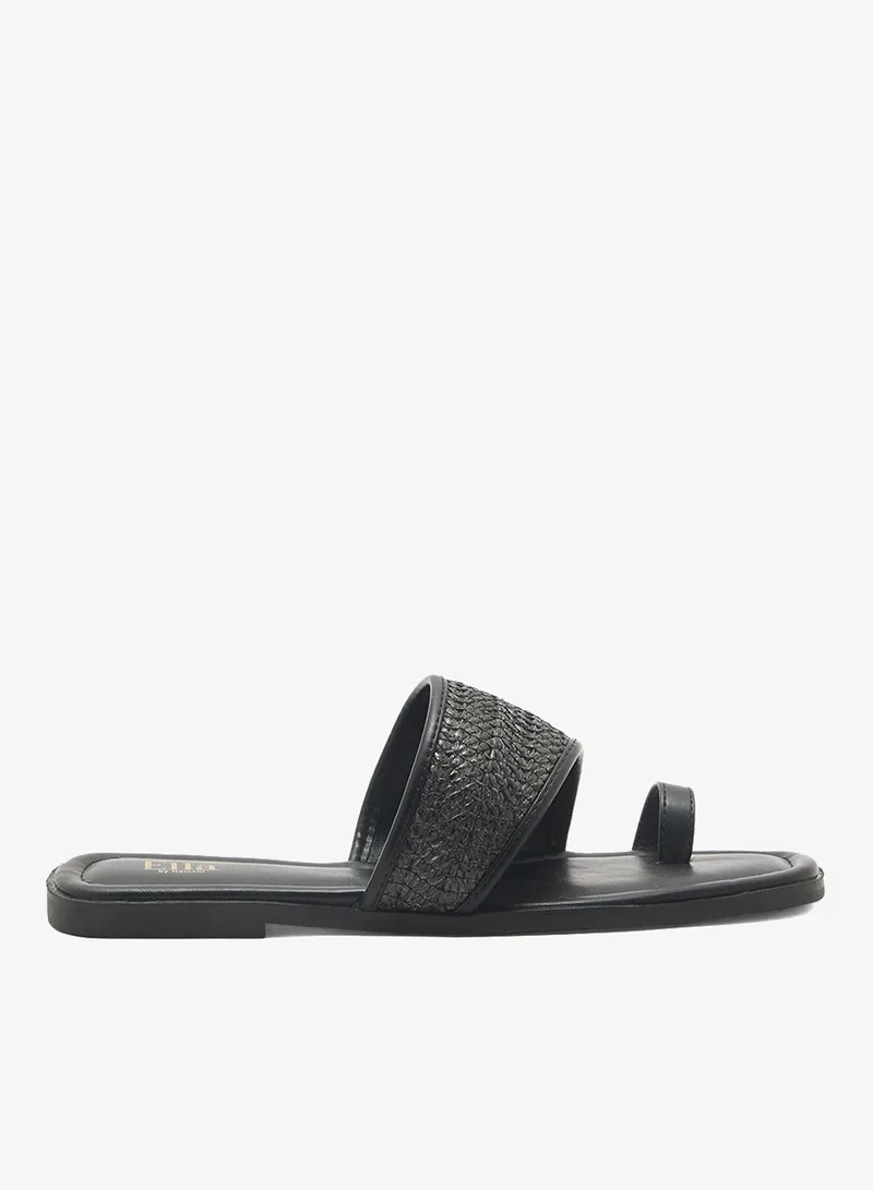 ELLA Raffia Flat Sandal
