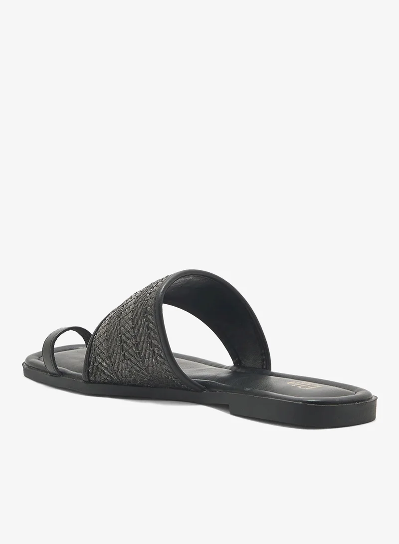 ELLA Raffia Flat Sandal