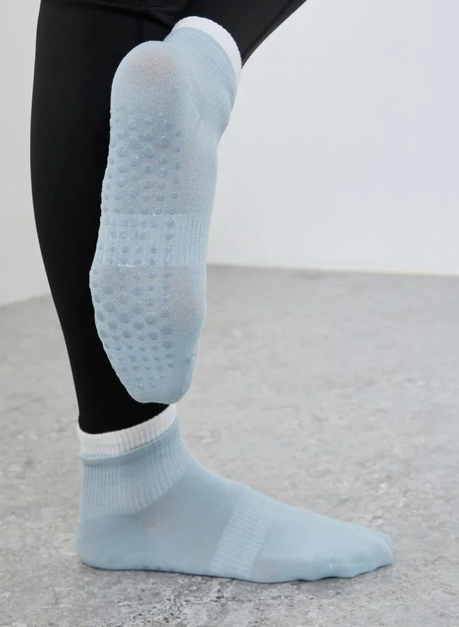 Styli Active  Contrast Trim Silicon Pad Base Socks for Women | Best Price UAE