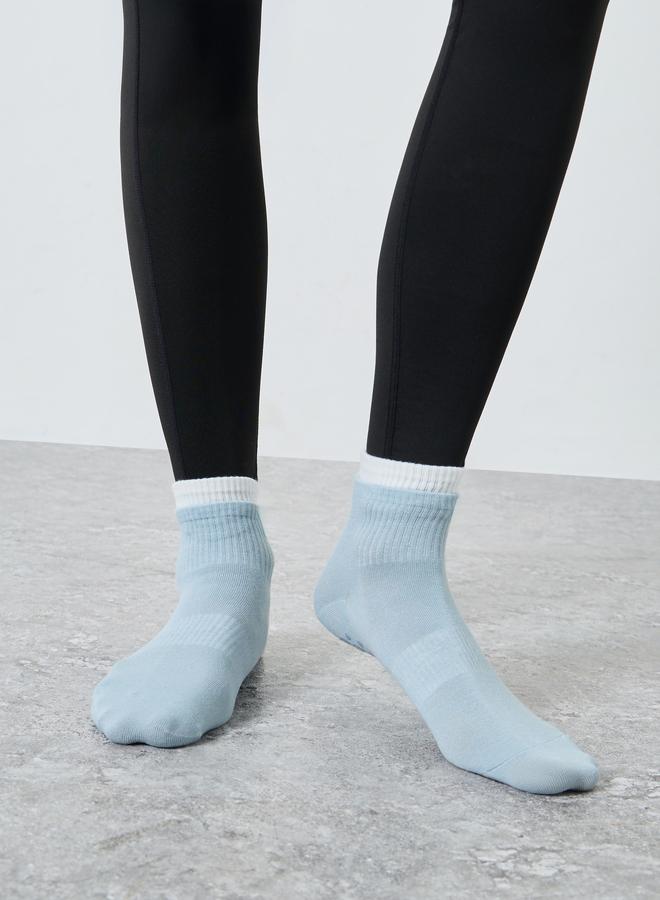 Styli Active Contrast Trim Silicon Pad Base Socks - Image 1