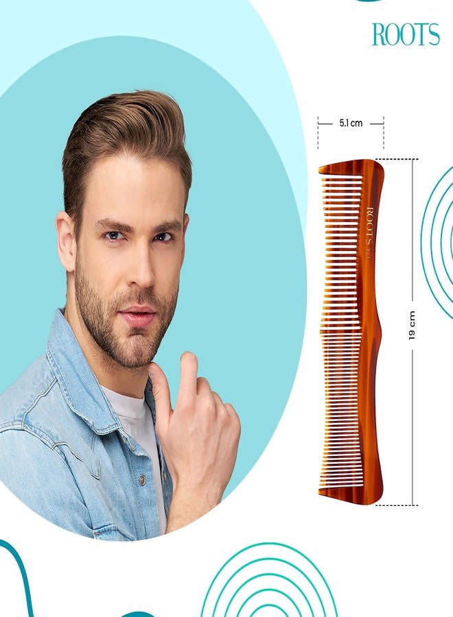ROOTS Yoga Hair Comb | Dual Teeth For Styling & Detangling | Rounded Teeth prevent Hair & Scalp damage | For Women with Straight, Long & Wavy Hair | Wet & Dry use | Length - 7.4 Inch | Model No - YC1 - Image 5