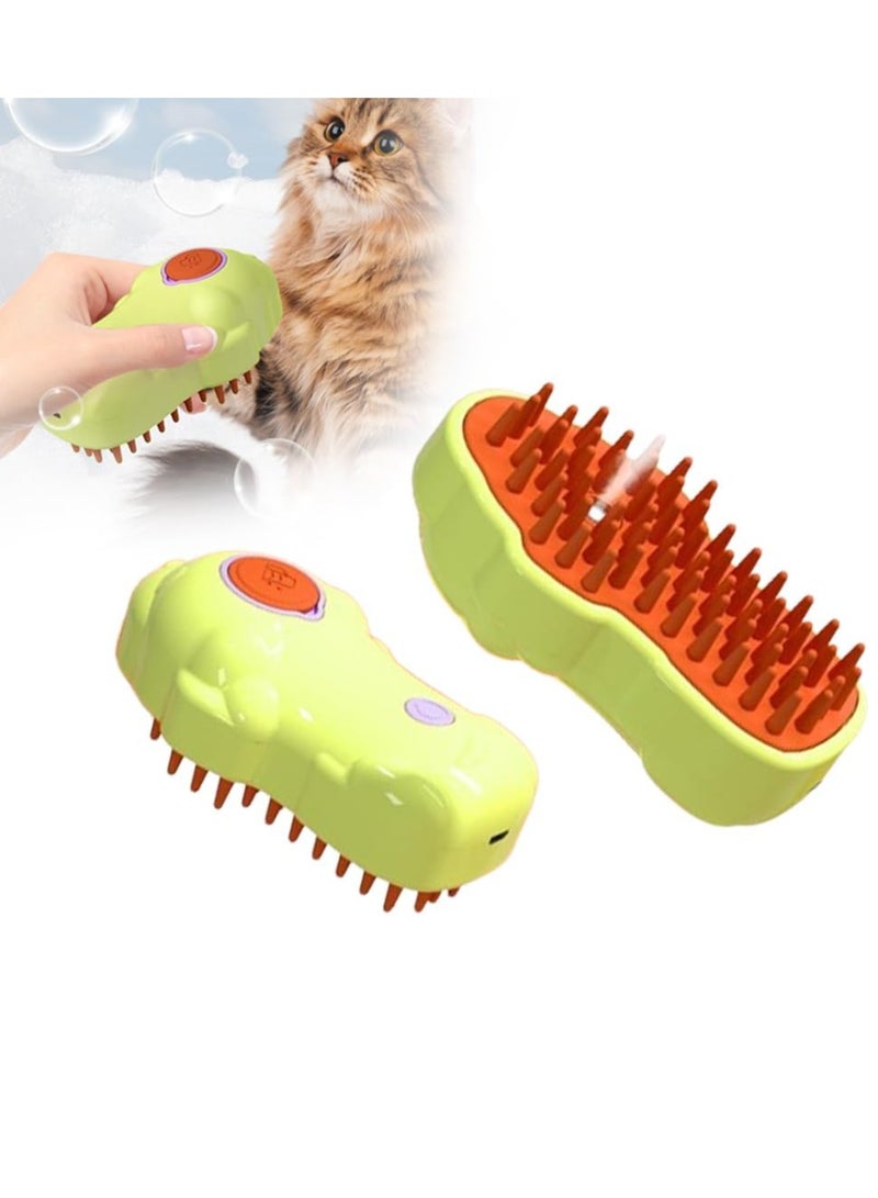 BIGTHREE Cat Steam Brush, 3 In 1 Electric Spray Cat Hair Brushes for Massage, Pet Grooming Comb Cat Steamer Brush for Massage, Steam Pet Brush for Removing Tangled and Loose Hair - Image 1