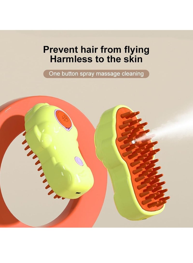 BIGTHREE Cat Steam Brush, 3 In 1 Electric Spray Cat Hair Brushes for Massage, Pet Grooming Comb Cat Steamer Brush for Massage, Steam Pet Brush for Removing Tangled and Loose Hair - Image 3