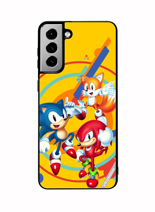 VR CREATIVE Protective Case Cover For Samsung Galaxy S21 FE 5G Sonic Design Multicolour - Image 1