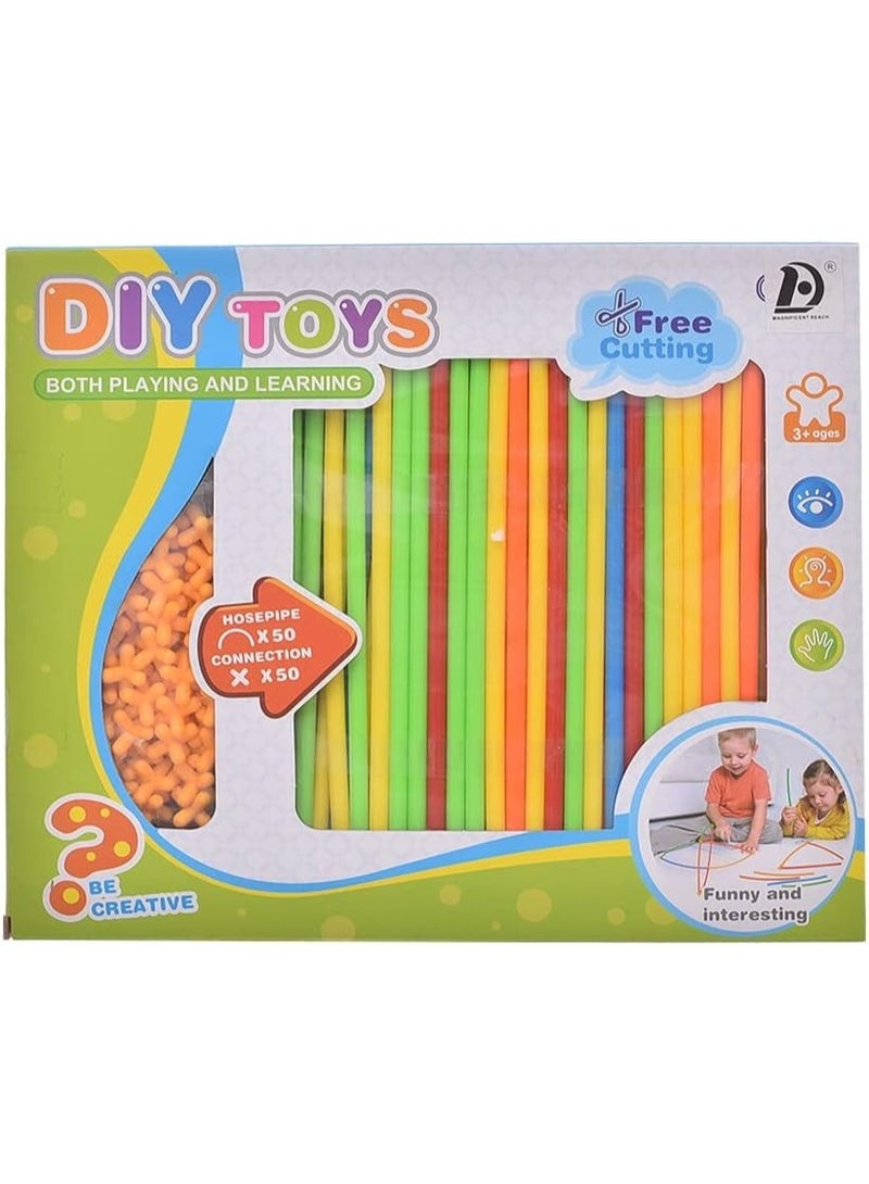 Generic Diy Toys With 50 Hosepipe And 50 Connection For Playing And Learning - Multi Color