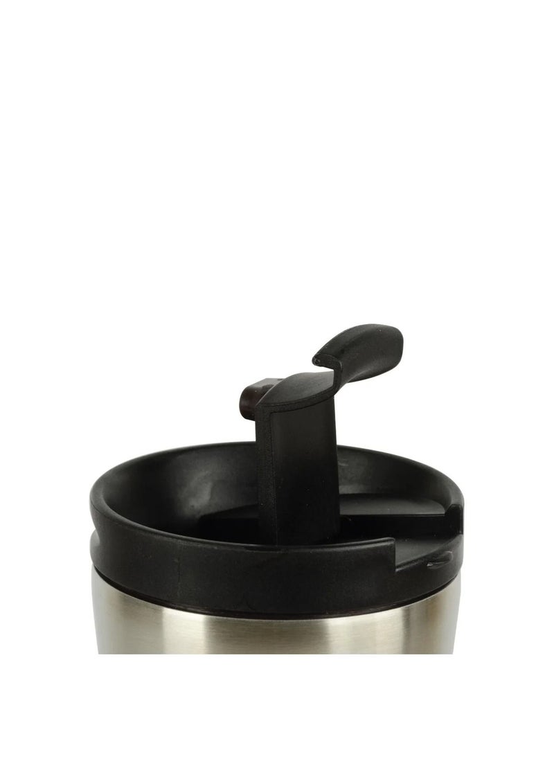 BASURRAH Vacuum Thermos Mug , Steel, Silver 400ML  - Image 3