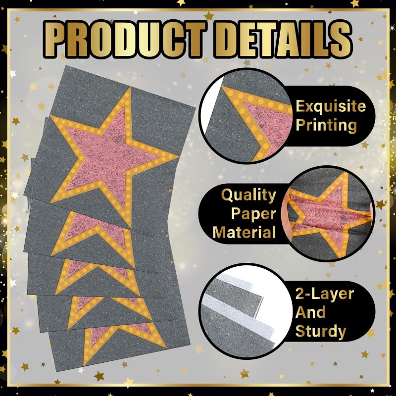 Feifeiya 60 Pcs Movie Star Cocktail Paper Napkins 6.5 x 6.5 Inches Disposable Paper Napkins Dessert Beverage Napkin for Decoupage Luncheon Napkin for Theme Party Wedding Birthday Party - Image 3