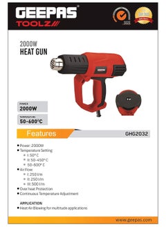GEEPAS Geepas Heat Gun, Ghg2032-240  - Image 2