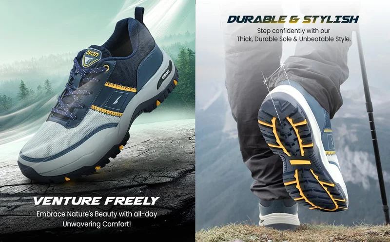 Asian Navy Mustard Sports Shoes for Men and Boys