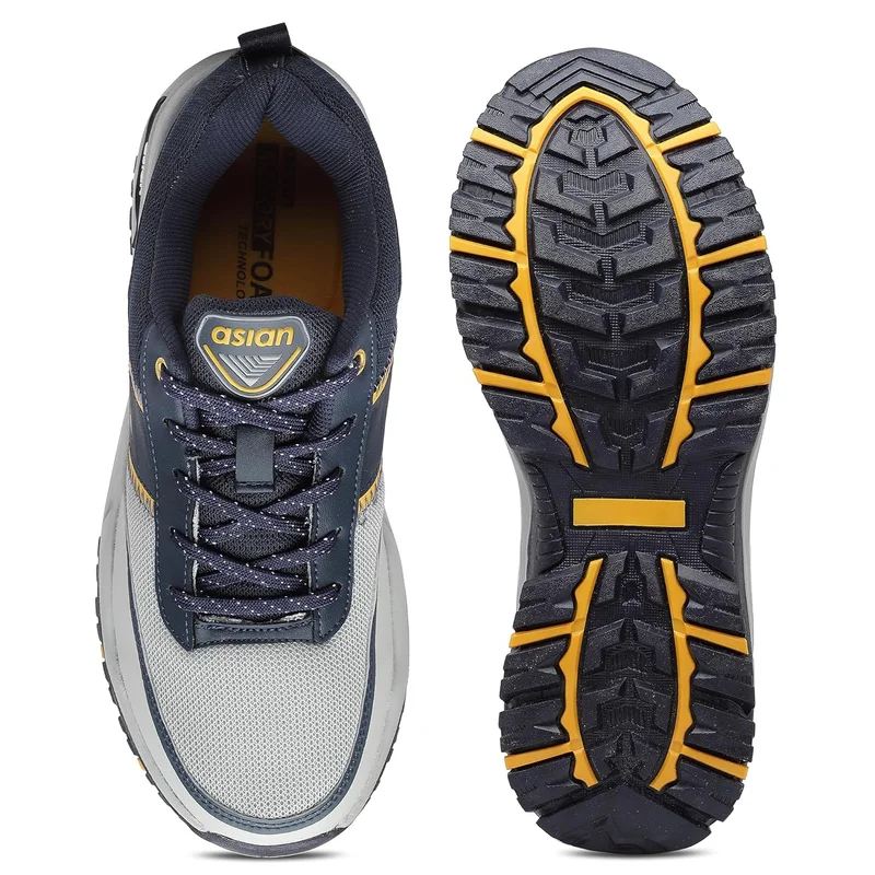 Asian Navy Mustard Sports Shoes for Men and Boys