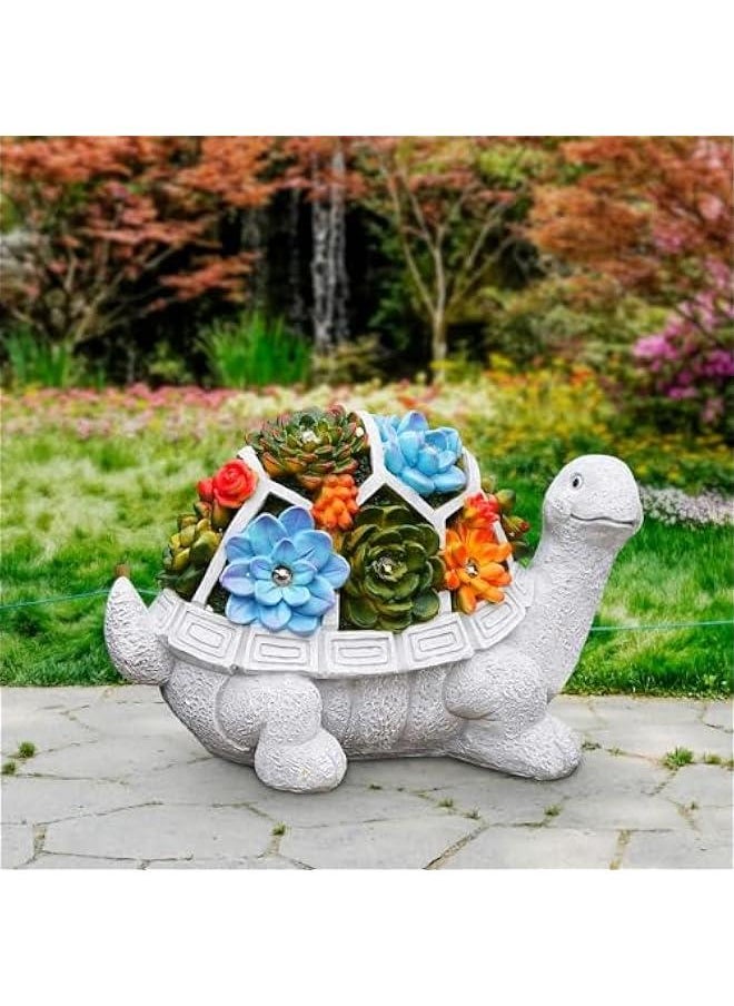 Solar Garden Outdoor Statues Turtle,Statue with Succulent & LED Lights Garden Tortoise Statue Solar Powered Turtle Figurine for Patio Balcony Yard Lawn Decoration Ornament - pzsku/ZACBAF69CC6BBD2C7D05DZ/45/_/1725707575/600056e1-f20a-49e2-8541-fc00c6365779