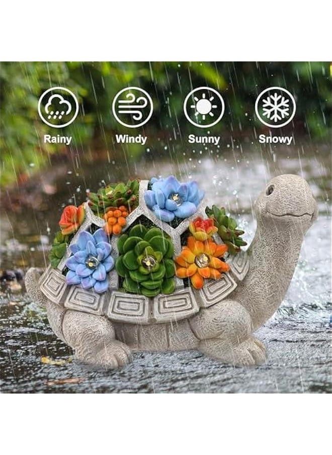 Solar Garden Outdoor Statues Turtle,Statue with Succulent & LED Lights Garden Tortoise Statue Solar Powered Turtle Figurine for Patio Balcony Yard Lawn Decoration Ornament - pzsku/ZACBAF69CC6BBD2C7D05DZ/45/_/1725707696/960e6fe9-e07f-4b70-bf38-1df693e1fe9f