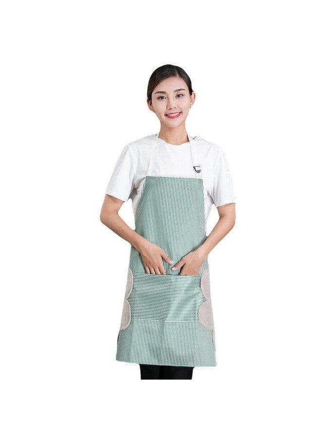 Leeonz مئزر ليونز® الشريطي للنساء والرجال مع جيب، مئزر مقاوم للماء للطهي وأعمال المنزل، مئزر طهاة المطبخ مع تصميم جيب لمسح اليدين للطهي، الخبز، الشواء، الرسم، clearance (أخضر) - Image 1