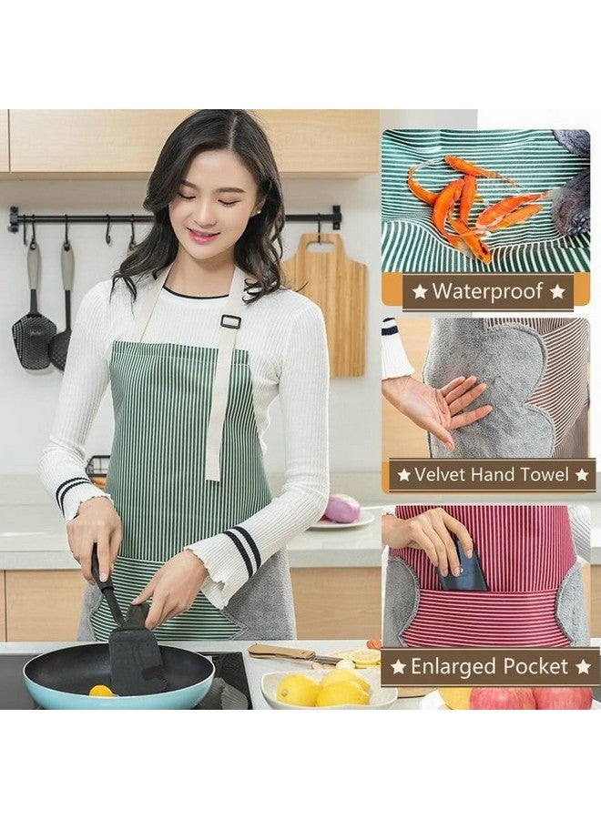 Leeonz مئزر ليونز® الشريطي للنساء والرجال مع جيب، مئزر مقاوم للماء للطهي وأعمال المنزل، مئزر طهاة المطبخ مع تصميم جيب لمسح اليدين للطهي، الخبز، الشواء، الرسم، clearance (أخضر) - Image 2