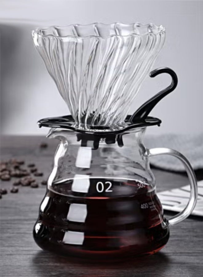 هومستر صب أكثر من القهوة المنقط 600 مل صانع الزجاجي مع كوب فلتر والورق اليد بالتنقيط بروير المحمولة اليدوية غلاية للسفر التخييم مكتب المنزل - Image 1