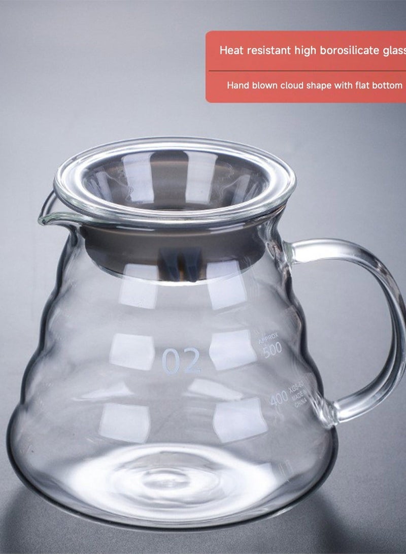 هومستر صب أكثر من القهوة المنقط 600 مل صانع الزجاجي مع كوب فلتر والورق اليد بالتنقيط بروير المحمولة اليدوية غلاية للسفر التخييم مكتب المنزل - Image 5