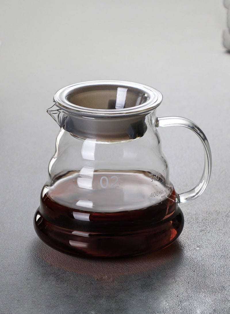 HOMESTAR Pour Over Coffee Dripper 600ML Glass Maker with Filter Cup and Paper Hand Drip Brewer Portable Handmade Kettle for Travel Camping Office Home - Image 3