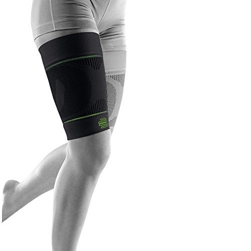 Bauerfeind Sports Compression Upper Leg Sleeves 1 Pair Black MediumXLong - Image 1