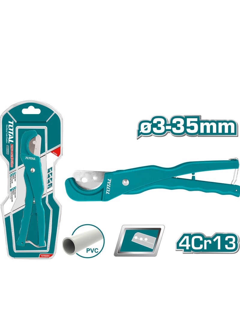 TOTAL Total PVC Pipe Cutter THT53351 – Precision Cutting Tool for 3-35mm Pipes, Lightweight Aluminum Design  - Image 2
