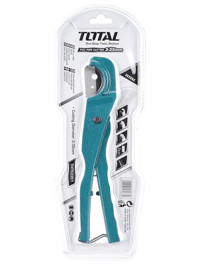 TOTAL Total PVC Pipe Cutter THT53351 – Precision Cutting Tool for 3-35mm Pipes, Lightweight Aluminum Design  - Image 5