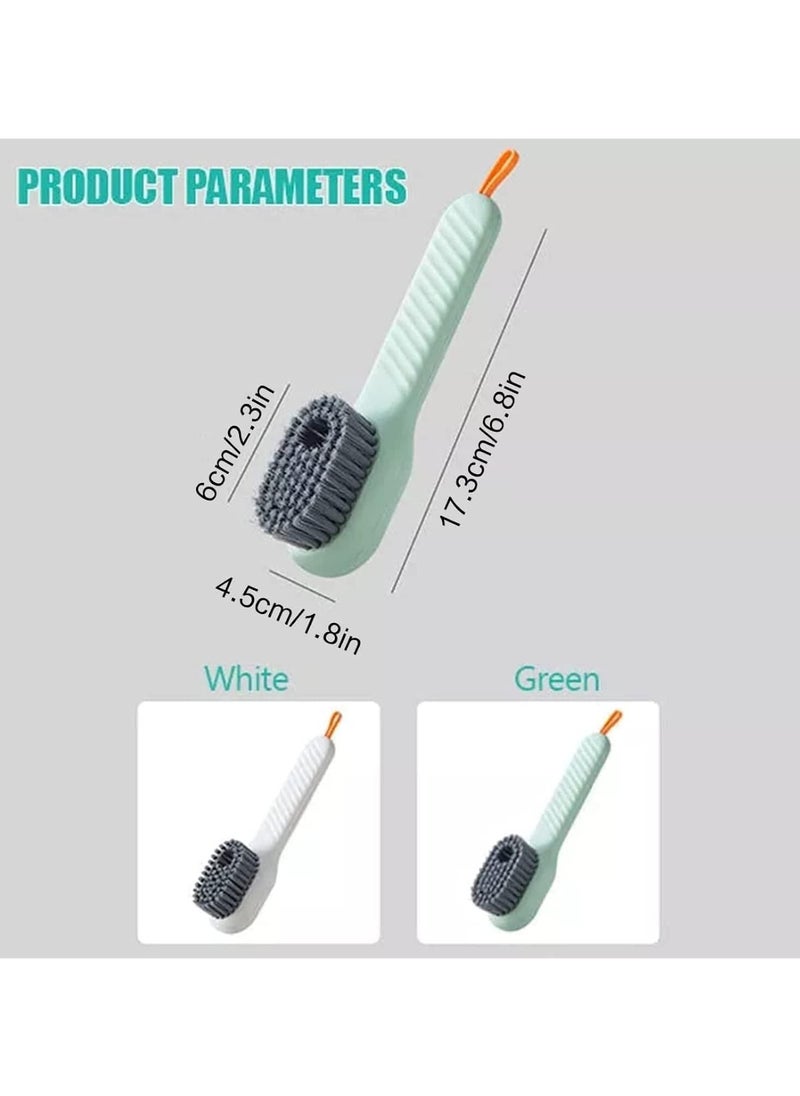 Generic 2PCS Multi-Function Hydraulic Cleaning Brush, Shoe Cleaning Brush, Laundry Brush, Scrub Brush with Soap Dispenser, Soft Laundry Clothes and Shoes Scrubbing Brush (Green)  - Image 5