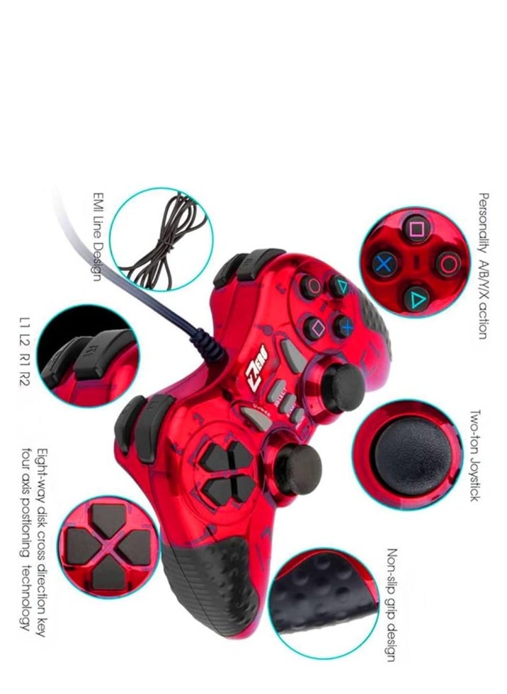 Generic - Zero ZR-5001 GamePad Trubo Joystick USB 1.5 meter cable - Red - Image 1